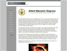 Tablet Screenshot of alliedmasonicdegrees.org